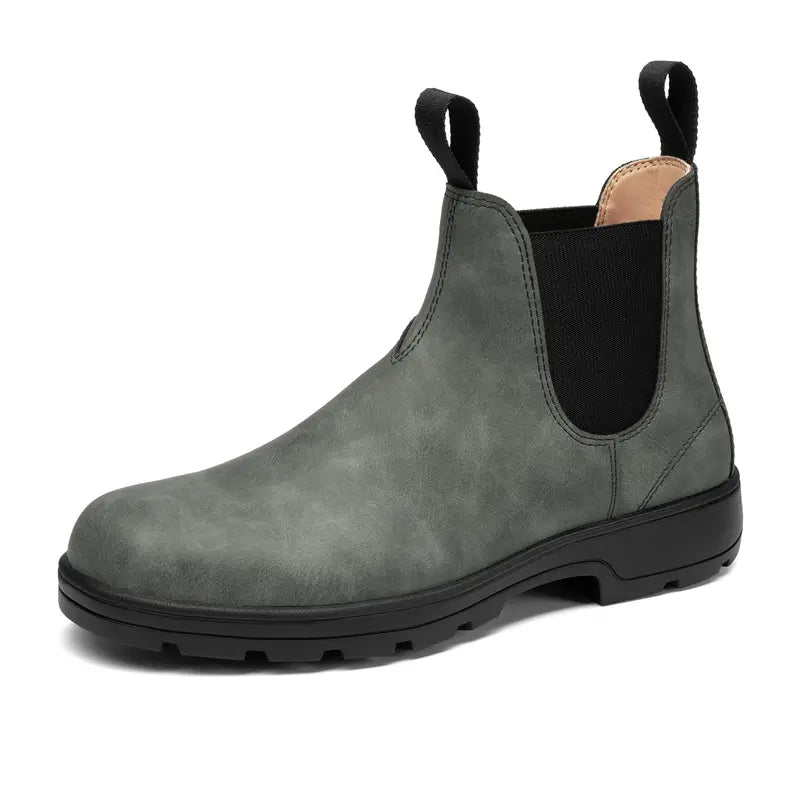 Men's Classic Chelsea Boots – PU Leather Slip-On Ankle Boots