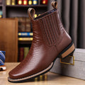 Crocodile patterned leather boots Full upper snake scale embossing+elastic elastic band, matched with a suit atmosphere to create a full effect,sohochic