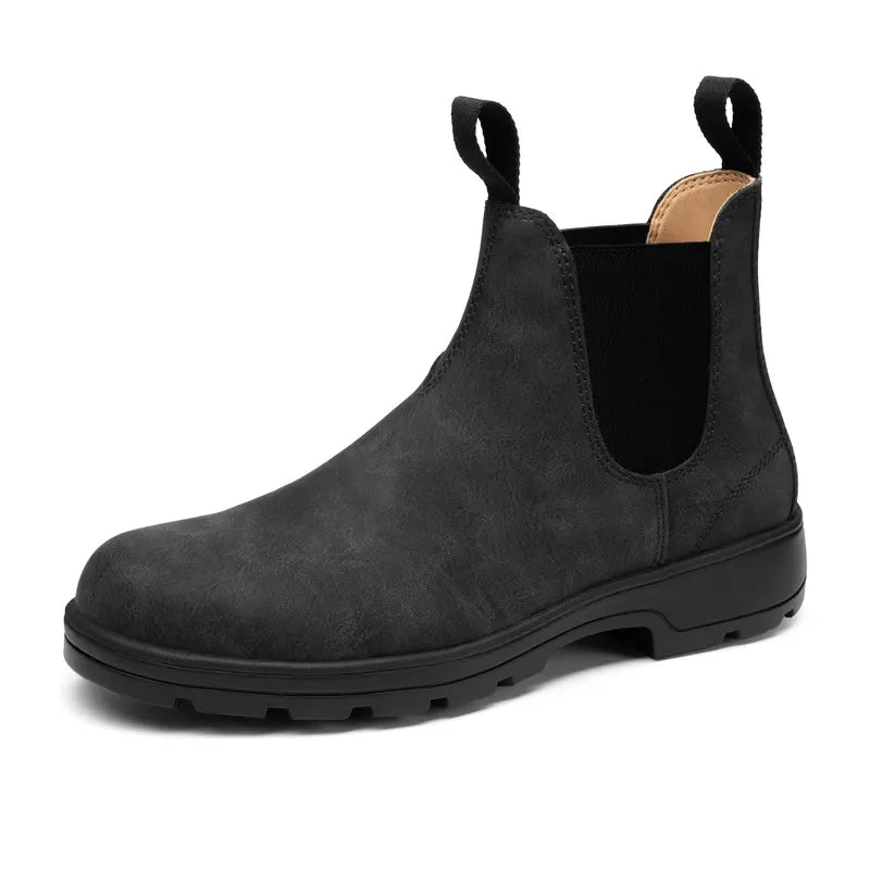 Men's Classic Chelsea Boots – PU Leather Slip-On Ankle Boots