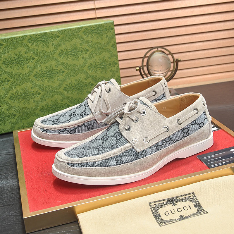 24 New Luxury G Lace-up Casual Boat Shoes Derby Shoes 0424082601