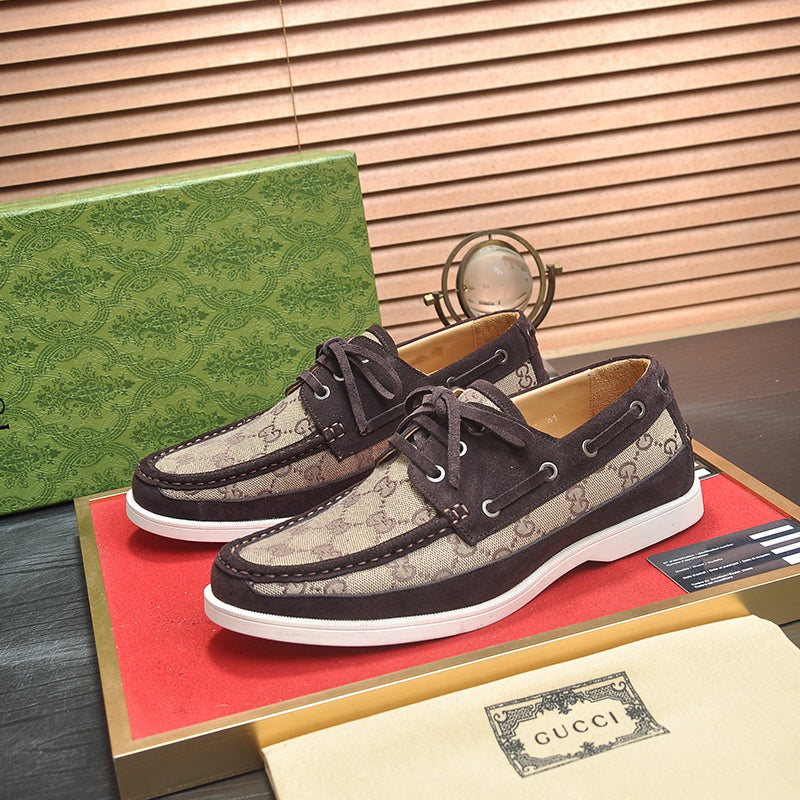 24 New Luxury G Lace-up Casual Boat Shoes Derby Shoes 0424082601
