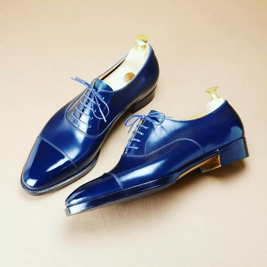 Blue Oxford shoes